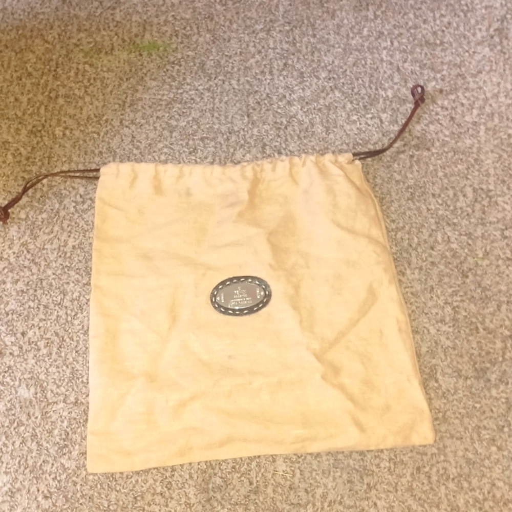 FENDI DUST BAG AUTHENTIC LEATHER PULL STRINGS